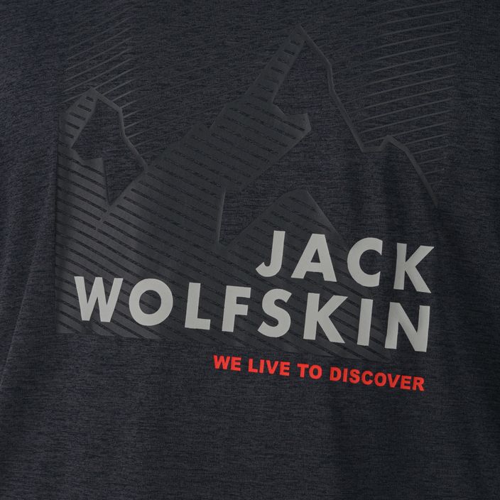 Pánske tričko Jack Wolfskin Hiking Graphic sivé 1808761_6230 6