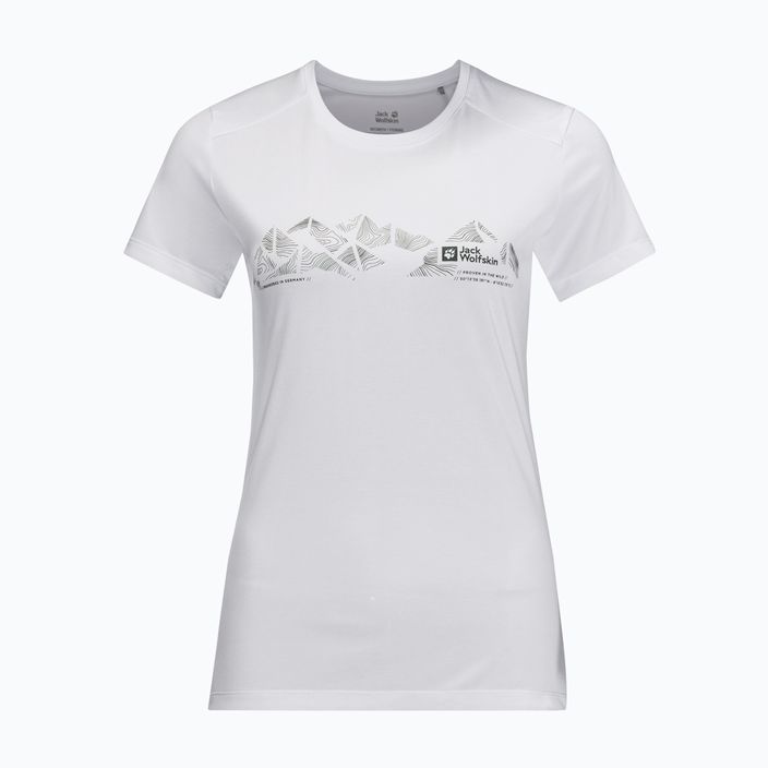 Dámske trekingové tričko Jack Wolfskin Crosstrail Graphic white 1807213 4