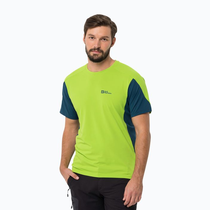 Jack Wolfskin pánske trekingové tričko Narrows Flesh Green 1807353