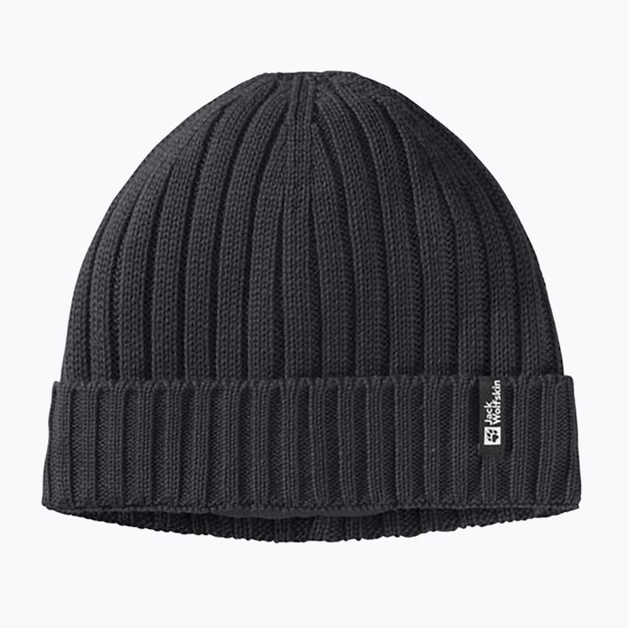 Zimná čiapka Jack Wolfskin Rib Knit black