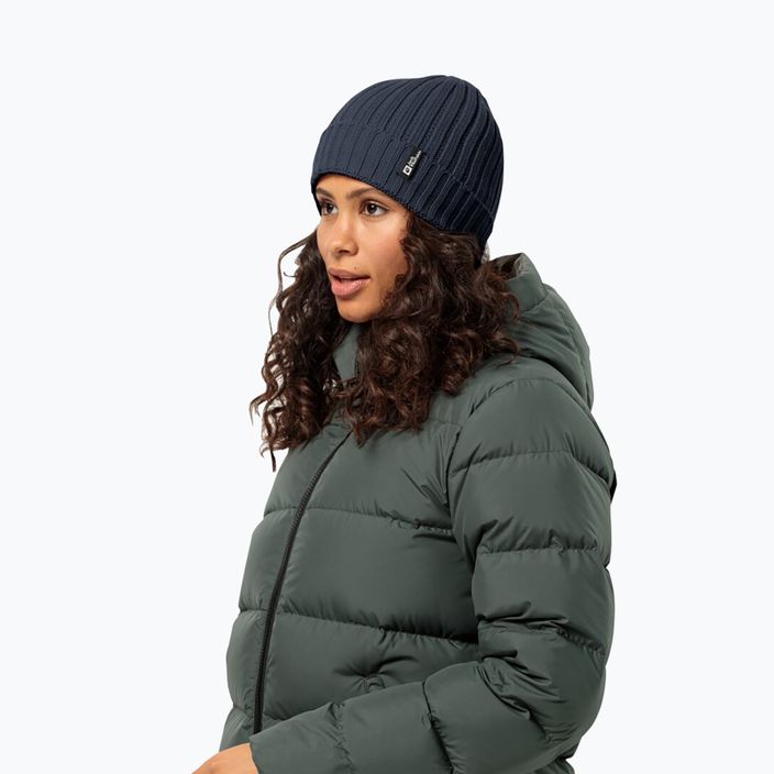 Jack Wolfskin Rib Knit zimná čiapka night blue 2