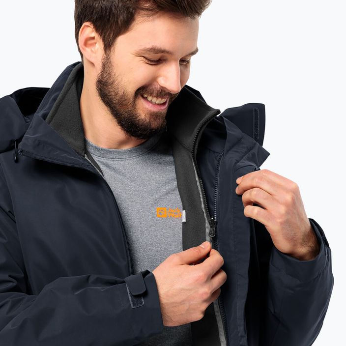 Pánska fleecová mikina Jack Wolfskin Winterstein Fz night blue 3