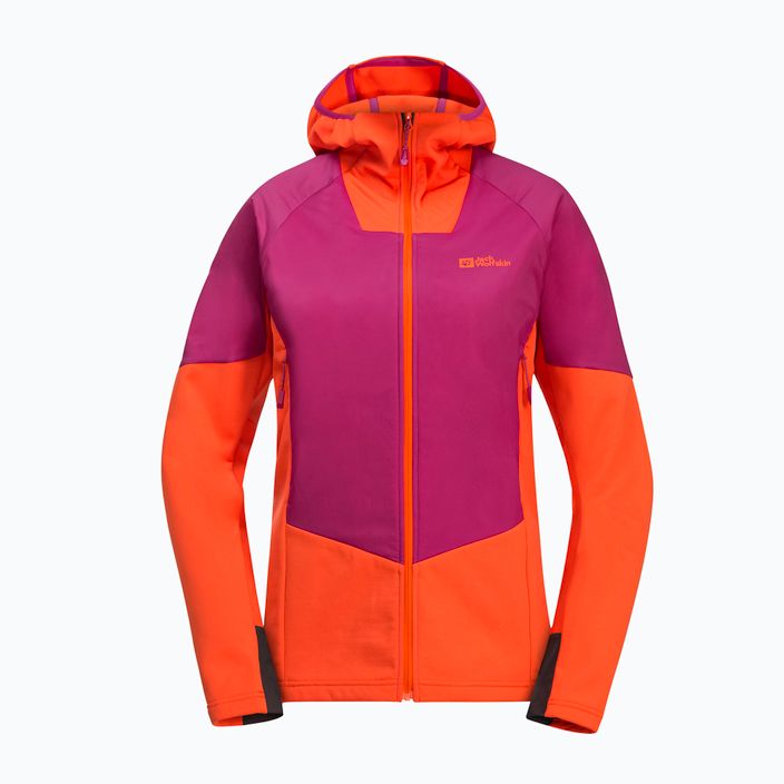 Jack Wolfskin Alpspitze Ins Hybrid nová magenta dámska bunda do dažďa 7
