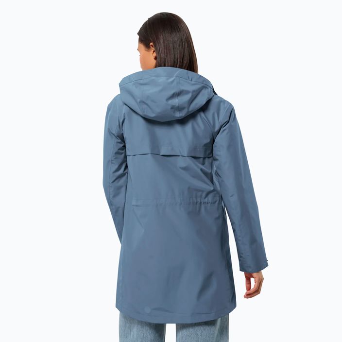 Dámsky nepremokavý kabát  Jack Wolfskin Cape West Elemental Blue 2