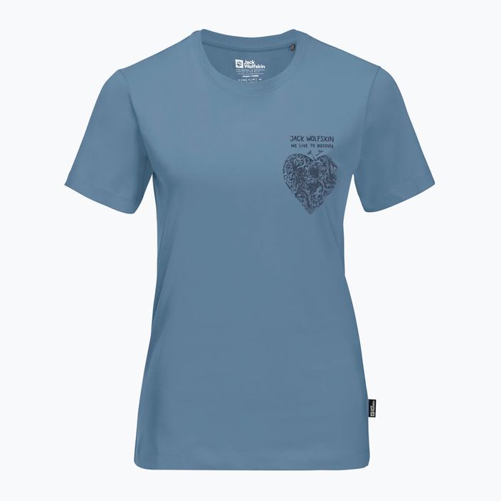 Dámske tričko Jack Wolfskin Discover Heart elemental blue 4