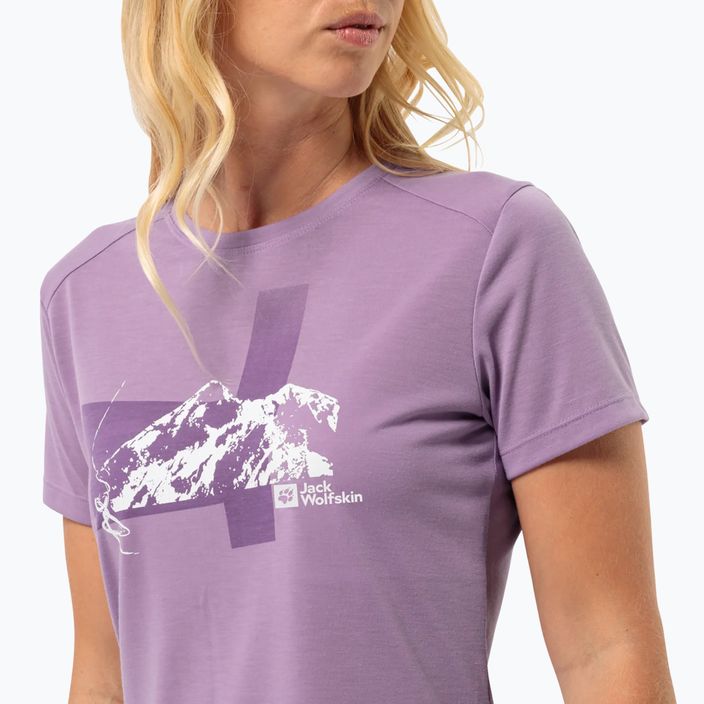 Dámske trekingové tričko Jack Wolfskin Vonnan S/S Graphic velvet 3