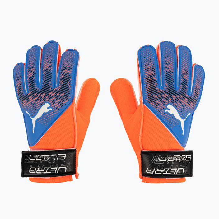 Detské brankárske rukavice PUMA Ultra Grip 4 RC ultra orange/blue glimmer