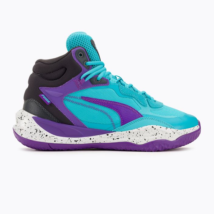 Pánska basketbalová obuv PUMA Playmaker Pro Mid purple glimmer/bright aqua/strong gray/white 2