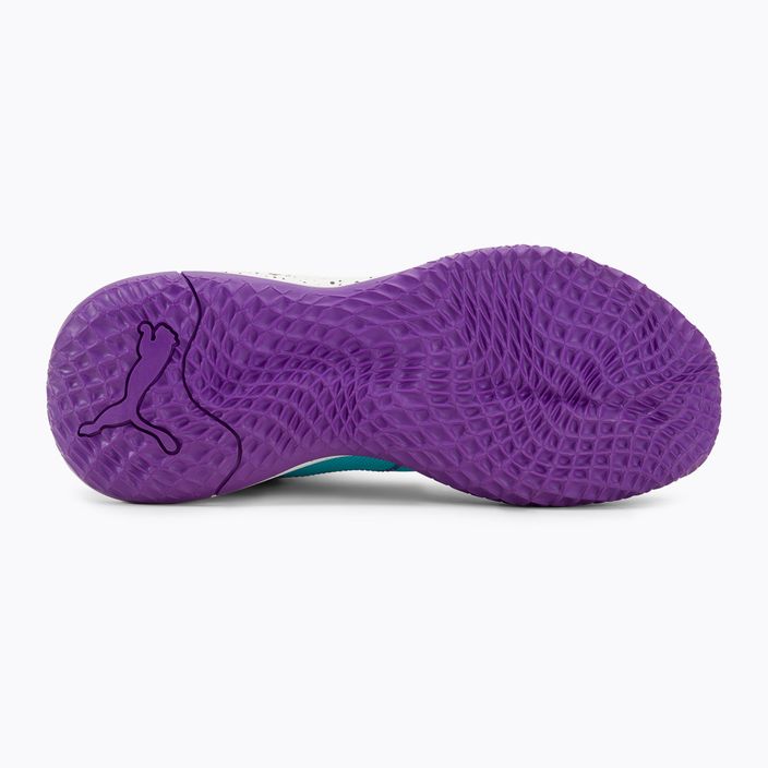 Pánska basketbalová obuv PUMA Playmaker Pro Mid purple glimmer/bright aqua/strong gray/white 5