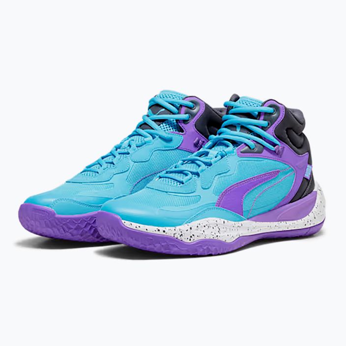 Pánska basketbalová obuv PUMA Playmaker Pro Mid purple glimmer/bright aqua/strong gray/white 8