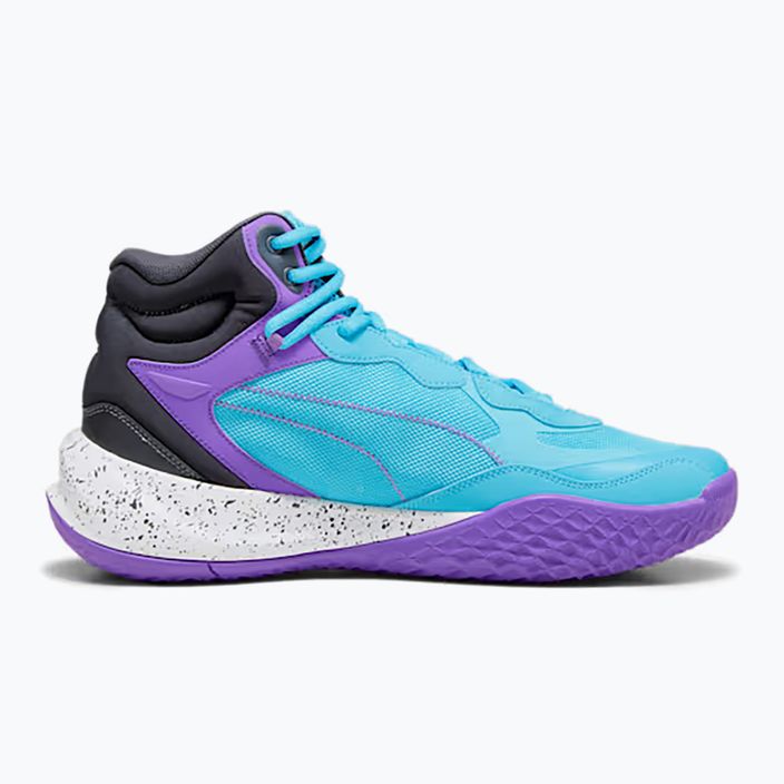 Pánska basketbalová obuv PUMA Playmaker Pro Mid purple glimmer/bright aqua/strong gray/white 9