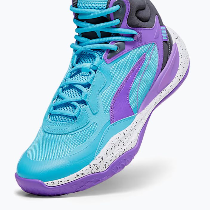 Pánska basketbalová obuv PUMA Playmaker Pro Mid purple glimmer/bright aqua/strong gray/white 10