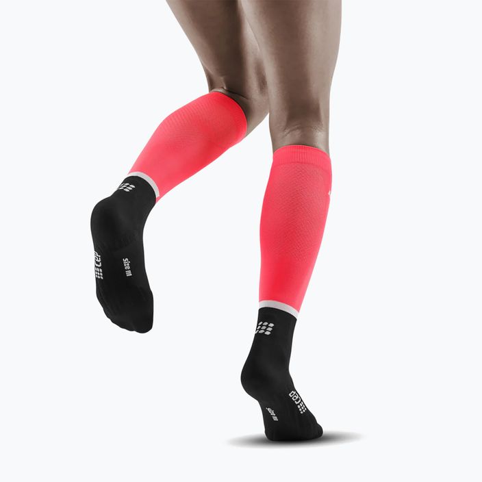 CEP Tall 4.0 dámske kompresné bežecké ponožky ružové/čierne 6