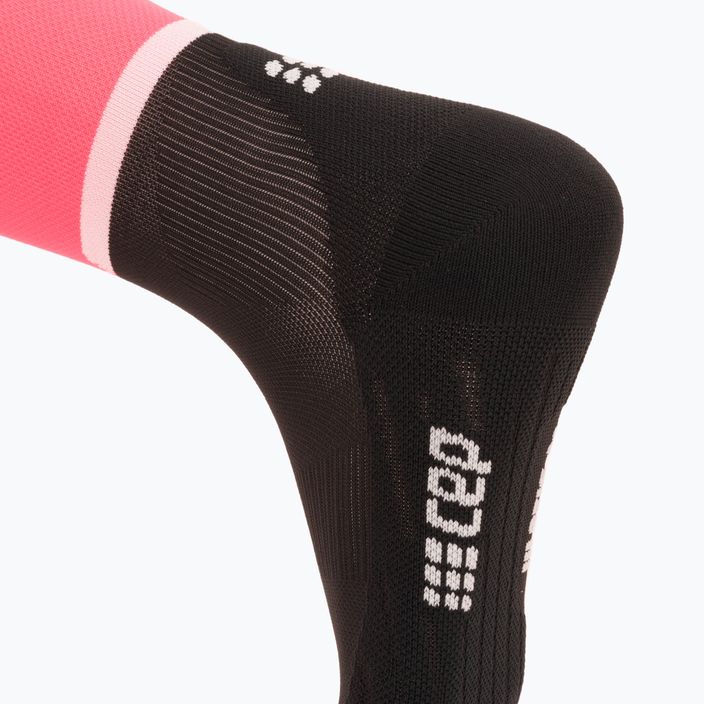 CEP Tall 4.0 dámske kompresné bežecké ponožky ružové/čierne 4