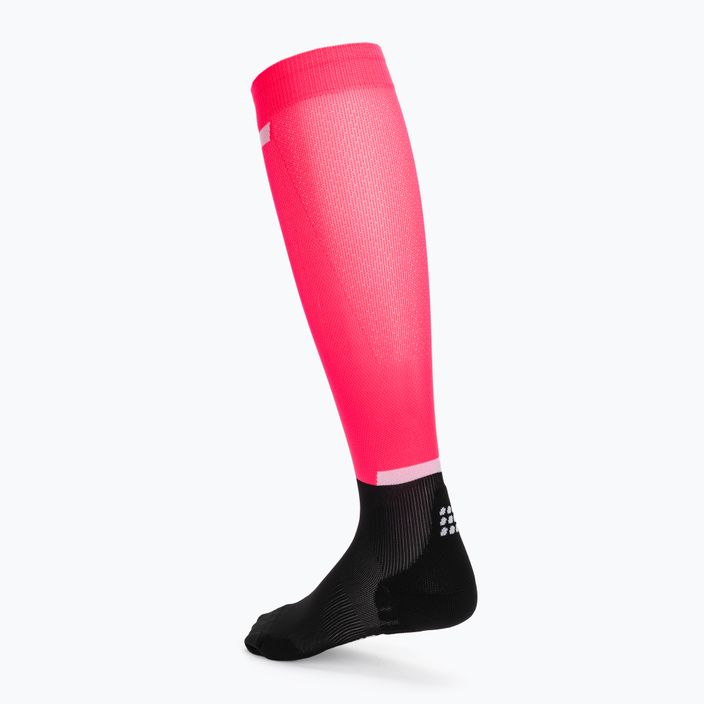 CEP Tall 4.0 pánske kompresné bežecké ponožky ružové/čierne 2