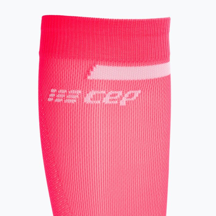CEP Tall 4.0 pánske kompresné bežecké ponožky ružové/čierne 3