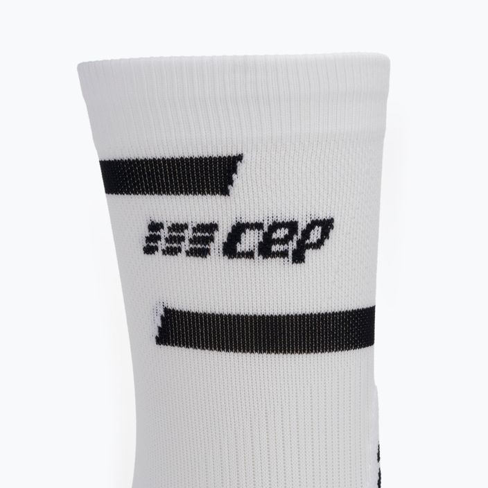 Dámske kompresné bežecké ponožky CEP 4.0 Mid Cut white 3