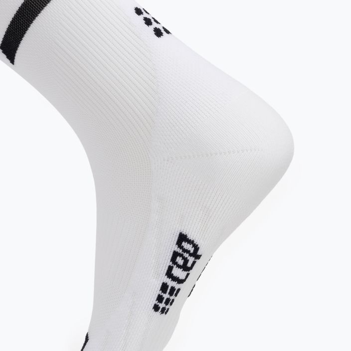 Dámske kompresné bežecké ponožky CEP 4.0 Mid Cut white 4
