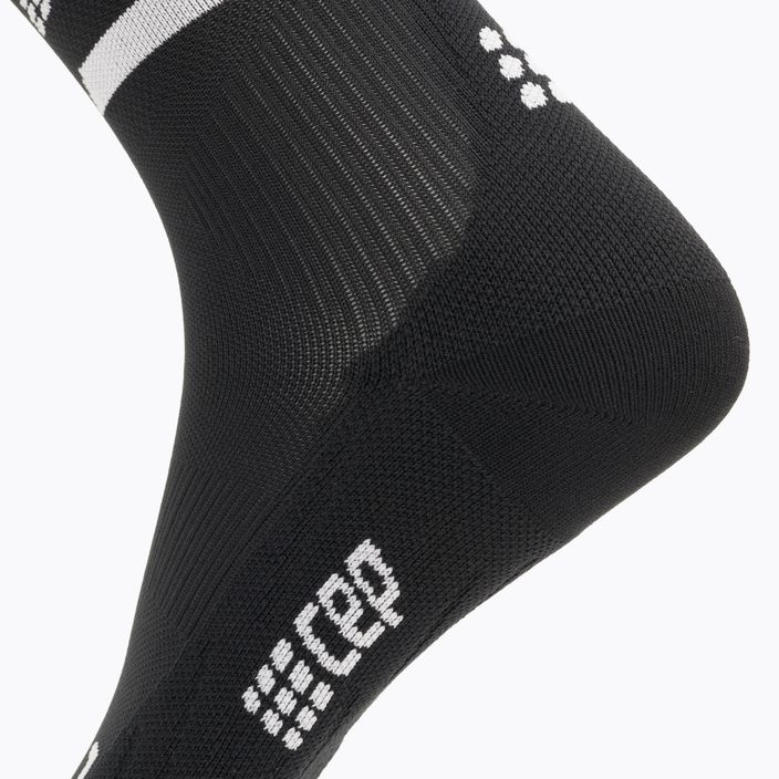 Dámske kompresné bežecké ponožky CEP 4.0 Mid Cut čierne 4