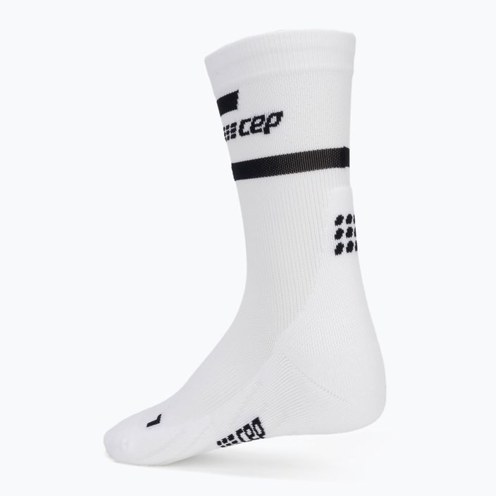CEP Pánske kompresné bežecké ponožky 4.0 Mid Cut White 4