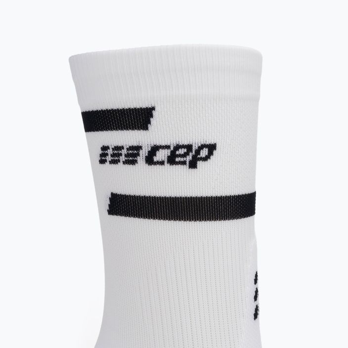 CEP Pánske kompresné bežecké ponožky 4.0 Mid Cut White 5