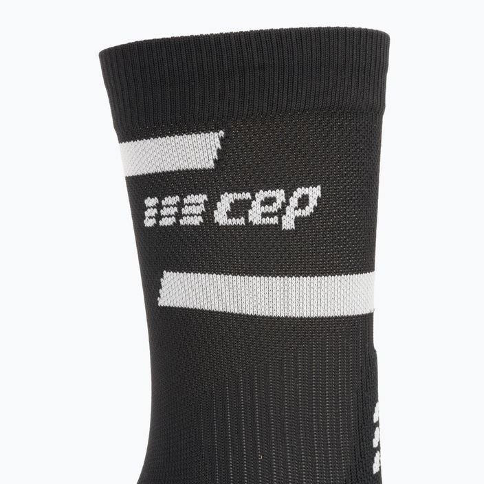 CEP Pánske kompresné bežecké ponožky 4.0 Mid Cut čierne 5