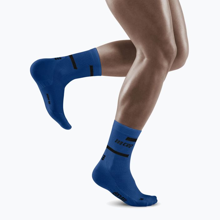 CEP Pánske kompresné bežecké ponožky 4.0 Mid Cut modré 6