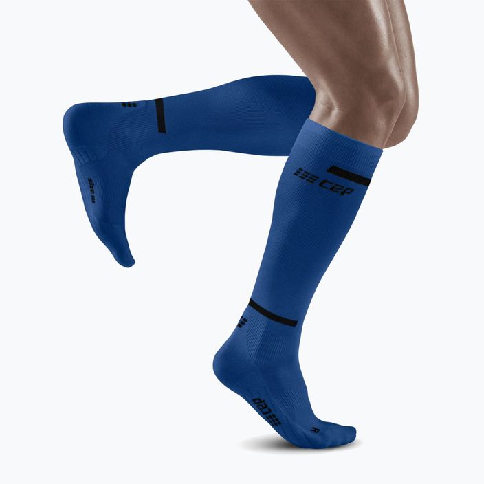 CEP Tall 4.0 pánske kompresné bežecké ponožky modré 5