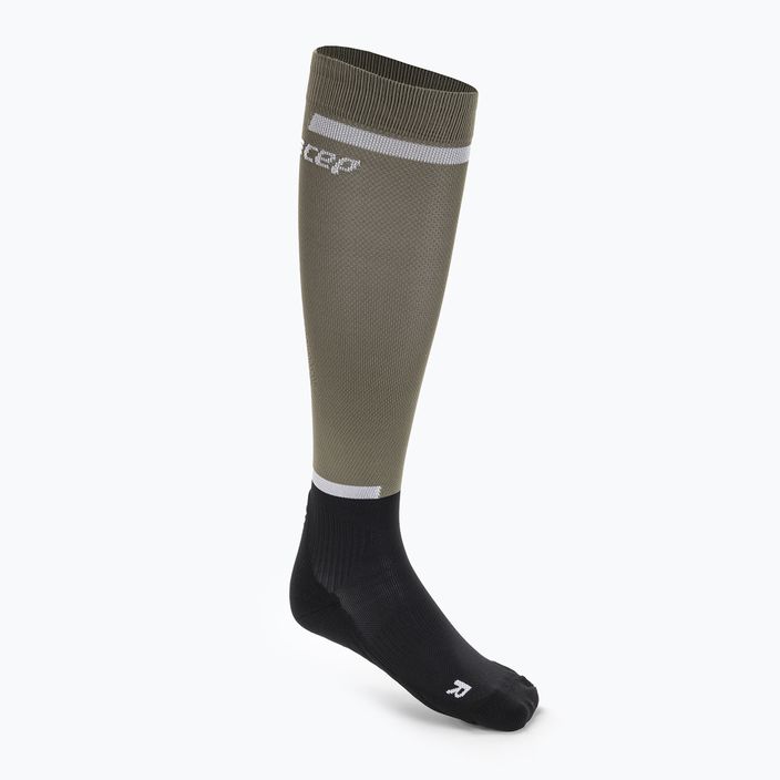 CEP Tall 4.0 olivové/čierne pánske kompresné bežecké ponožky 2