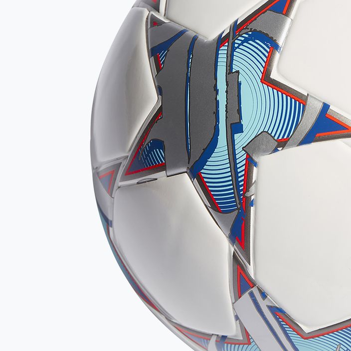 adidas UCL League 23/24 futbalová biela/strieborná metalíza/jasná azúrová/kráľovská modrá veľkosť 4 3
