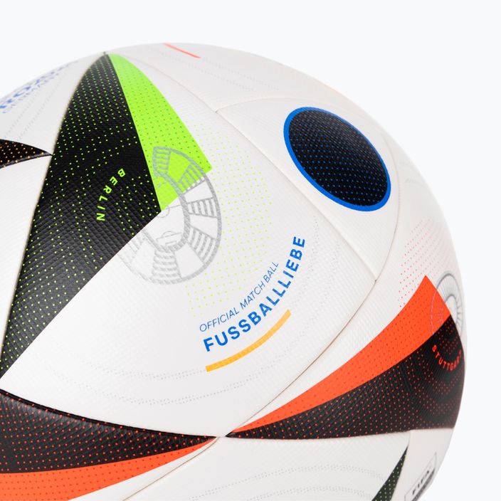 adidas Fussballliebe Competition Euro 2024 white/black/glow blue veľkosť 5 futbal 3