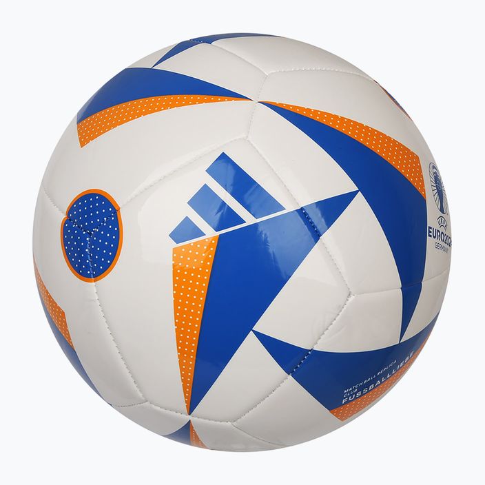 Futbalová lopta  adidas Fussballiebe Club biela/svetlomodrá/šťastná oranžová veľkosť 5 2