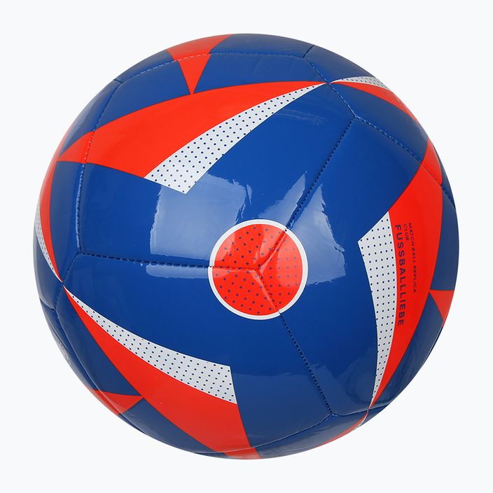 Futbalová lopta adidas Fussballiebe Club modrá/slnečná červená/biela veľkosť 5 3