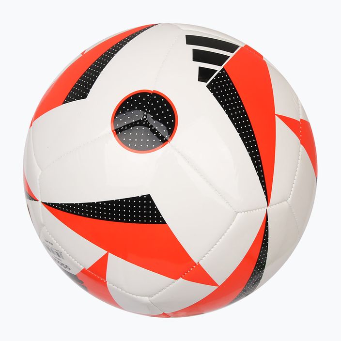 Futbalová lopta adidas Fussballiebe Club biela/solárne červená/čierna veľkosť 4 4