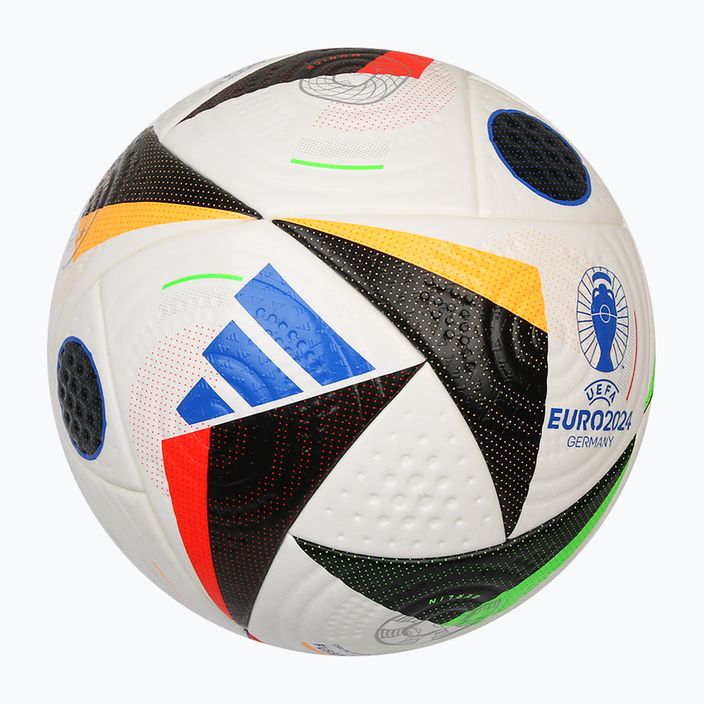 Lopta Adidas Fussballiebe Pro ball white/black/glow blue veľkosť 5 2