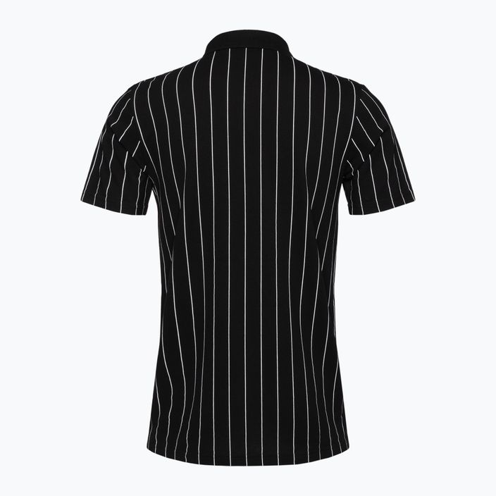 Pánske polo tričko FILA Luckenwalde čierne/jasné biele pruhované 6