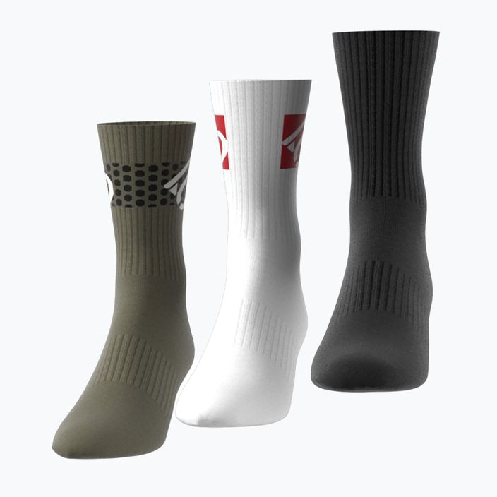 Ponožky adidas FIVE TEN Cushioned Crew Sock 3 páry olivová vrstva/biela/čierna 7