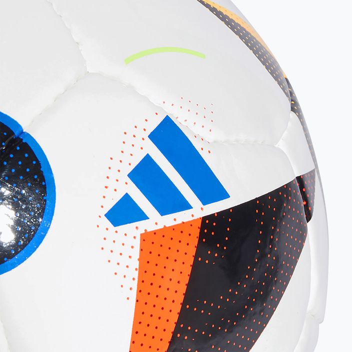 Futbalová lopta adidas Fussballliebe Pro Sala Euro 2024 white/black/glow blue veľ. 4 3