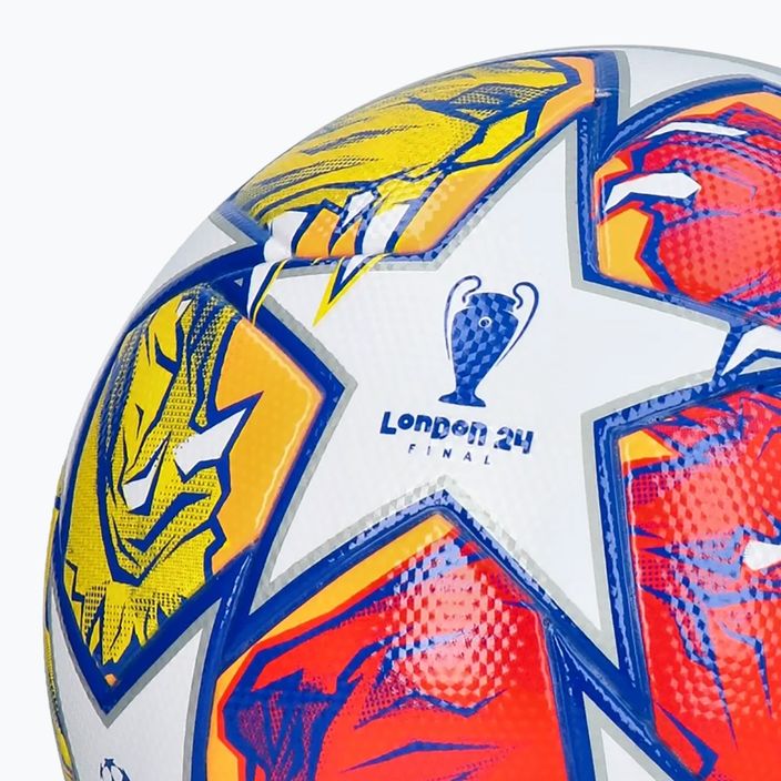 Futbalová lopta adidas UCL League 23/24 white/glow blue/flash orange rozmiar 4 4