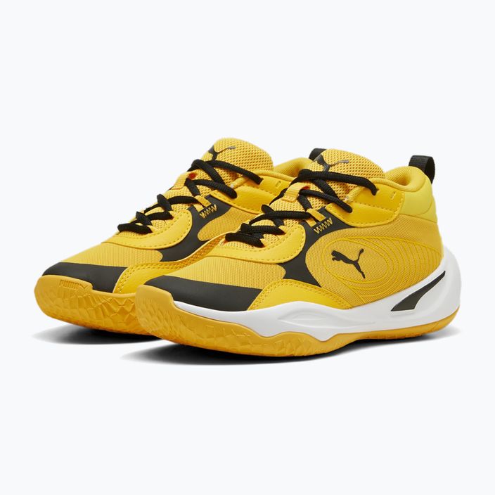 Detská basketbalová obuv PUMA Playmaker Pro JR  yellow sizzle/puma blackl