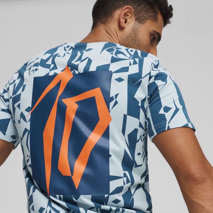 Pánske futbalové tričko PUMA Neymar Jr Creativity Logo Tee ocean tropic/turquoise surf 4