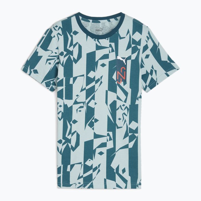 Detské futbalové tričko PUMA Neymar Jr Creativity Logo Tee ocean tropic/turquoise surf