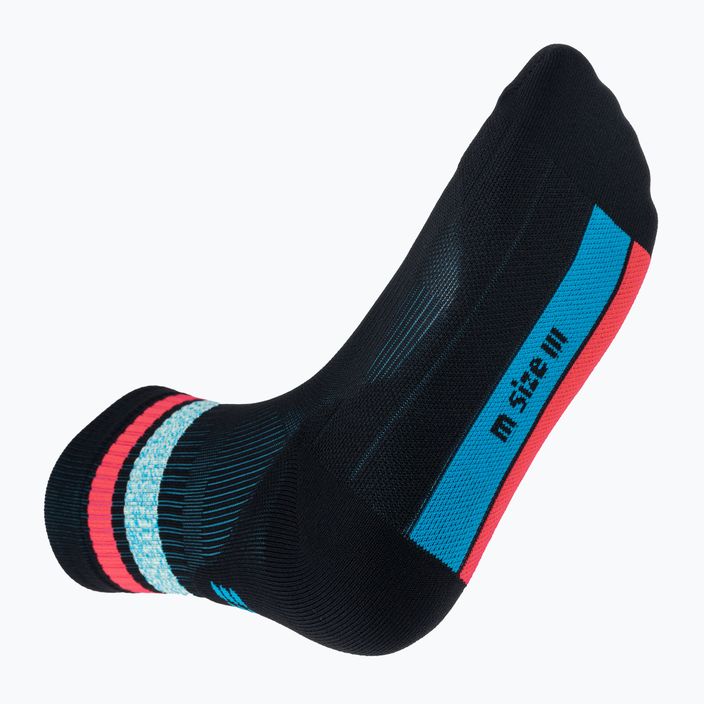 CEP Miami Vibes 80's pánske kompresné bežecké ponožky black/blue/pink 6