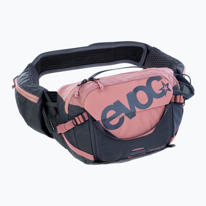 Cyklistická ľadvinka EVOC Hip Pack Pro 3 l s 1,5 l rezervoárom na vodu dusty pink/carbon grey