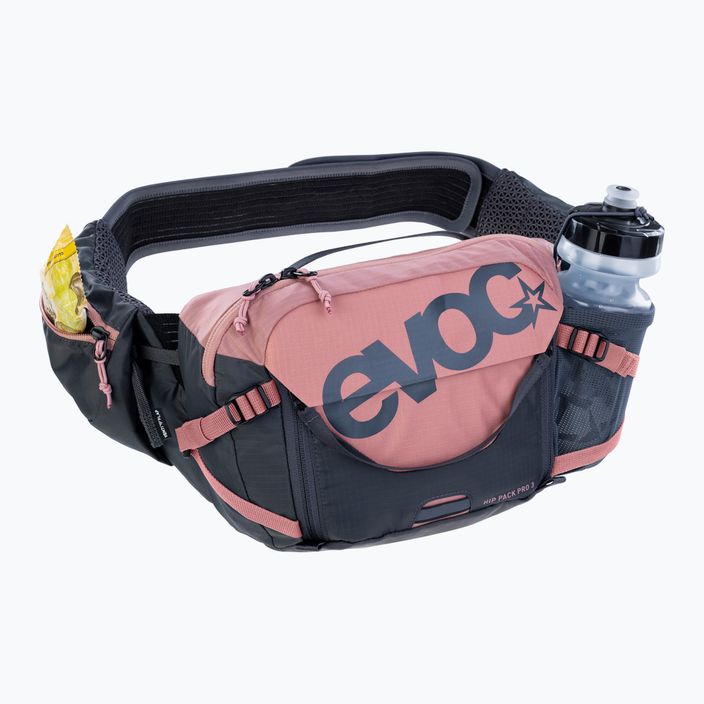 Cyklistická ľadvinka EVOC Hip Pack Pro 3 l s 1,5 l rezervoárom na vodu dusty pink/carbon grey 7