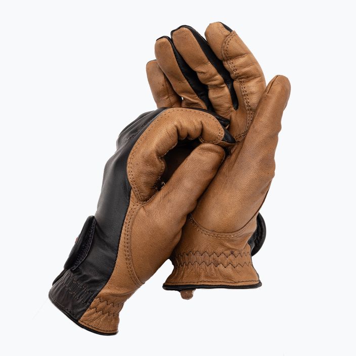 HaukeSchmidt Dámske najjemnejšie hnedé jazdecké rukavice 0111-201-47