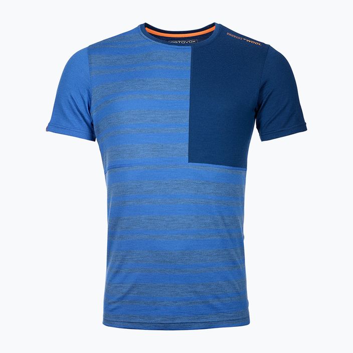 Pánske termo tričko Ortovox 185 Rock'N'Wool SS modré 8411200001