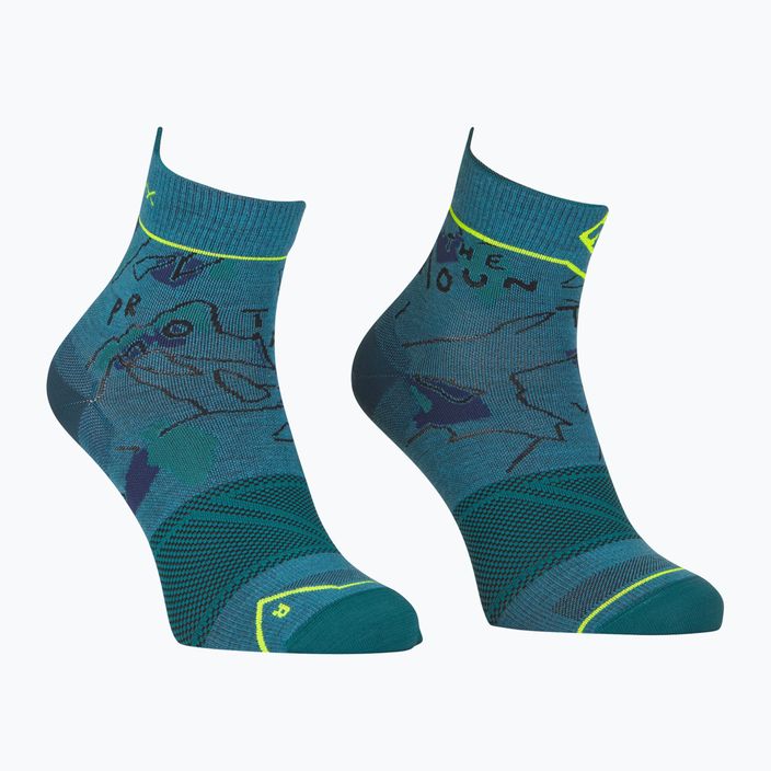 Pánske trekingové ponožky ORTOVOX Alpine Light Quarter blue 5489100005