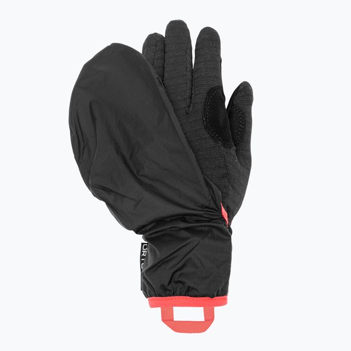 Dámske lyžiarske rukavice ORTOVOX Fleece Grid Cover black raven 7