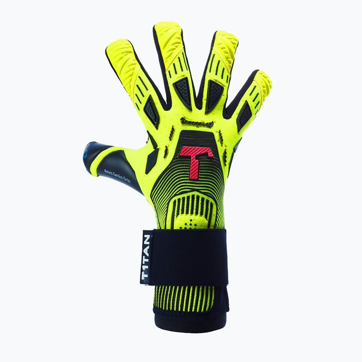 T1TAN Rebel Neon brankárske rukavice čierno-žlté 202002 3